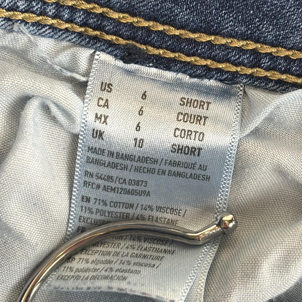 AMERICAN EAGLE Kick Boot Super Stretch Jeans Medium Wash Size 6 Short - Picture 5 of 6